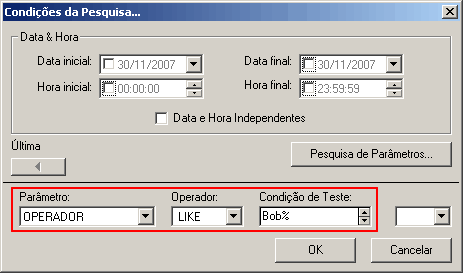 Janela de pesquisa - operador LIKE