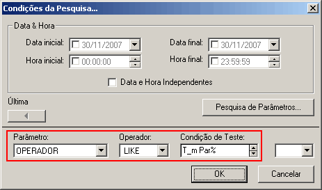 Janela de pesquisa - operador LIKE
