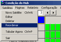 Janela de Condi��o do Hub, menu Sat�lites, submenu Reordenar